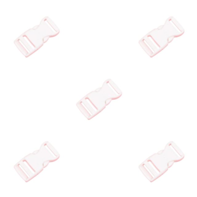 ZheElen 10pieces Easy To Buckle Strap With Multi-Color Clasp Belt Buckles ABS Release Buckle Hook Buckle Versatile Convenient white 5Set
