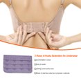 thumbnail image 3 of Maoww Extension Strap Bra Extenders Buckle 4 Hook Breathable Practical Accessories Adjustable Replacement 3 Rows Underwear purple, 3 of 5