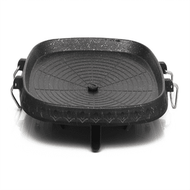 Poêle-gril BBQ Coréenne Style Coréen Plaque BBQ Carrée avec Pierre Cuisinière à Gaz Portable Barbecue Grill Maison Cuisine Extérieure