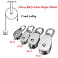 thumbnail image 1 of 304 Stainless Steel Pulley M15 M20 M25 M32 Single Wheel Swivel Lifting Rope Pulley Lifting Wheel Load Bearing Tools ,Work Smooth and Silent, 1 of 6