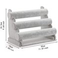 thumbnail image 4 of Jewelry Display Stand 3-tier Velvet Detachable Stand Bracelet Holder, 4 of 5
