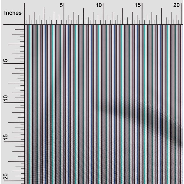 oneOone Tissu Polyester Lycra Multicolore Rayé Tissu de Couture BTY 56 Pouces de Large