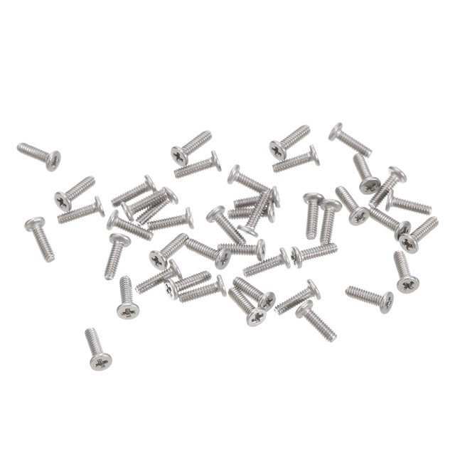 Unique Bargains M1.2x0.25x4mm Lot de 100 Vis Plates Rondes en Métal pour Machine à Entraînement Phillips