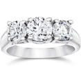 thumbnail image 1 of H/VS 2ct Three Stone Lab Grown Diamond Engagement Ring 14K White Gold, 1 of 2