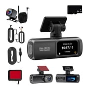 tredstone Dash Cam Front Rear Dash Camera 4K/1080P Dash Cam Recorder 4K Dash Cam 24H Parking Monit-or Wide-Angle Lens Compact 64G Card