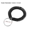 thumbnail image 2 of Unique Bargains Porte-Clés Spirale Extensible en Plastique, Noir 5 Pack, 2 of 5