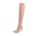 thumbnail image 2 of LSLJS Bottes Cuissardes à Talons Hauts pour Femmes, Chaussures pour Femmes Aguichant d'Hiver à Bout Pointu à Talons Hauts Fins, Bottes Hauteur Genou pour Femmes, 2 of 5