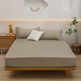 thumbnail image 4 of Fitted Sheet Mattress Protector | Deep Pocket Bed Sheet Cover | Ash Proof Washable Pad | Polyester Bedding for Home, Bedroom, Double Bed, 4 of 6