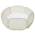 thumbnail image 2 of 3 Sprouts Recycled Fabric Kids Ball Pit/Gingham/Beige, 2 of 10