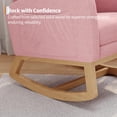 thumbnail image 4 of BeesClover Nursery Rocking Chair, Modern Glider with High Backrest and Sturdy Wooden Legs, Comfortable Accent Rocker for Living Room, Bedroom, Nursery Furniture, Easy Assembly, 4 of 8