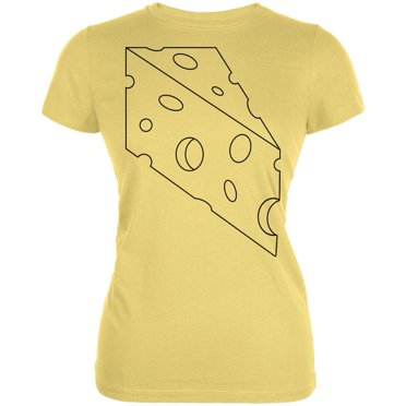 Halloween Swiss Cheese Food Costume Juniors Soft T Shirt
