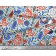 thumbnail image 2 of Soimoi Green Silk Fabric Tree & Fox Folk Art Fabric Prints By Yard 44 Inch Wide, 2 of 5