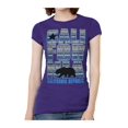 thumbnail image 1 of Femmes Californie République Bleu Tribal Motif Noir T-Shirt - Violet - Petit, 1 of 1