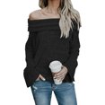 thumbnail image 1 of Pull en Velours Doux Gris/khaki/noir pour Femmes, 1 of 10