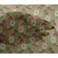 thumbnail image 4 of oneOone Viscose Chiffon Fabric Leaves & Floral Block Print Fabric By The Yard 42 Inch Wide, 4 of 4