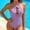 Purple, variant on Daiosportswear Women's Fashion Sleeveless Daily Swimsuit Conservative Conjoined Body Swimsuit Purple M(M)