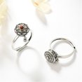 thumbnail image 2 of TopLLC Rings Thai Couple Male And Female Six-character Mantra Transfer Agate A ring, 2 of 4