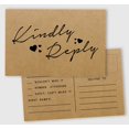 thumbnail image 1 of Inkdotpot 50 Blank RSVP Cards,RSVP Postcards No Envelopes Needed,Rustic Kraft Script Style Print Response Card,RSVP For Wedding,Baby Shower,Bridal Shower, 1 of 5