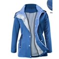 thumbnail image 3 of Imperméable Léger à Capuche Multicolore pour Femmes Camping Randonnée Cyclisme Manteau de Pluie, 3 of 3