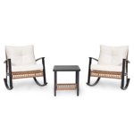 Lausaint 3 Piece Patio Outdoor Conversation Set
