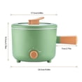 thumbnail image 3 of Hot! Dusknt European Electric Hot Pot, Electric Cooking Pot Multifunctional Non Stick Electric Cooking Pot 2 Gear Mini Hot Pot Cooker with Handle Electric Hot Pot, 3 of 9