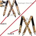 thumbnail image 4 of YOPTOP CamoXtreme Mens Durable Suspenders - 4-Clip Secure Hold Adjustable for Hunting & Work Comfortable X-Back Design,Model A, 4 of 6