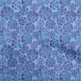 thumbnail image 1 of oneOone Polyester Spandex Medium Blue Fabric Floral Sewing Material Print Fabric By The Yard 56 Inch Wide, 1 of 4