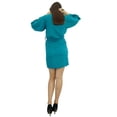thumbnail image 4 of Bimba Peignoir Court Uni pour Femmes avec Ceinture, Modal Doux en Coton, Enveloppant, Rond, Uni, 4 of 9