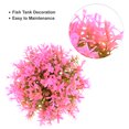 thumbnail image 3 of 1 Pcs Aquarium Plants Decorations Artificial Grass Ball Pink 3.74x3.74 Inch, 3 of 7