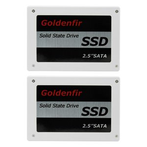 2X Sapin d'or SSD 240GB SSD 2.5 Disque dur Disque disque Disques d'état solide 2.5Inch Interne SSD,2 x 2.5inch Disque disque dur, blanc