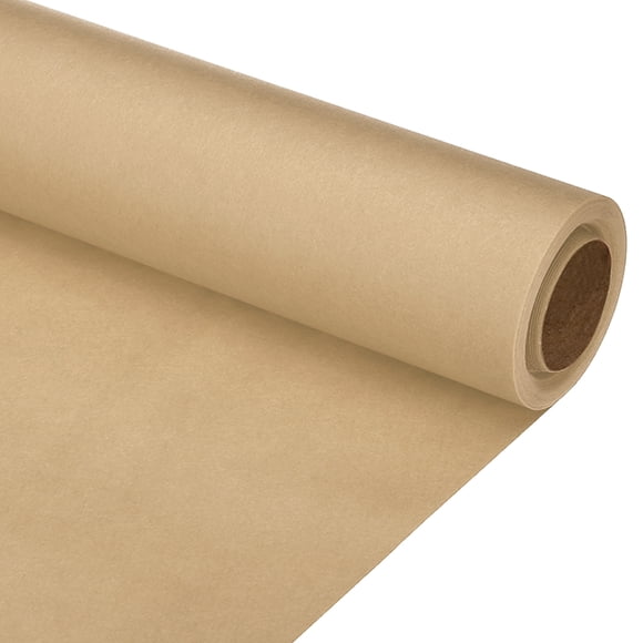 Unique Bargains Wrapping Paper, 12"x315"(26') 80 GSM Craft Paper Roll Kraft Packing Paper Brown