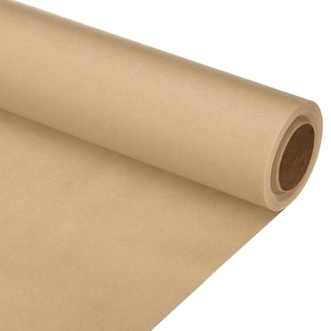 Unique Bargains Papier d'Emballage 12"x315 Pouces(26 Pieds) Rouleau de Papier Artisanal 80 G/m2 Papier d'Emballage Kraft Brun