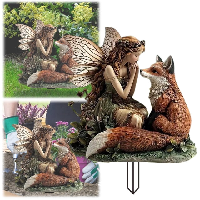 WIFKLSIIPG Acrylic Fairy Garden Card Slot with and Design for Outdoor Pot Decoration
