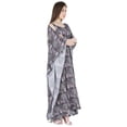 thumbnail image 3 of Moomaya Caftan à Encolure Bateau en Rayonne, par-Dessus Imprimé, Kaftan à Épaules Dénudées, Robe Maxi, 3 of 6