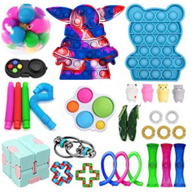 SUNSIOM Ensemble de Jouets de Décompression, Kit de Jouets Anti-Stress pour Adultes