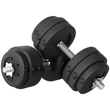 Soozier Ensemble d'Haltères Réglables de 55 Lb pour la Mise en Forme du Corps, Noir