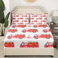 thumbnail image 2 of Erosebridal Cartoon Car Fitted Sheet Full, Fire Fighter Bedding Set Full Size, Fireman Car Decor 3pcs, 2 of 6