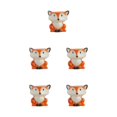 thumbnail image 1 of Transemion Gardens Beauty With Animal Planter - Eco-friendly Materials Easy To Maintain Small Ceramic Plant Pot foxes 5Set, 1 of 6