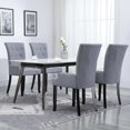 thumbnail image 1 of vidaXL Dining Chairs with Armrests 4 pcs Light Grey Fabric, 1 of 5