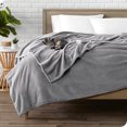 thumbnail image 2 of Bare Home Microplush Fleece Blanket - 300 GSM - Fuzzy Microfleece - Soft & Plush - King, Gray, 2 of 5