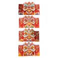 thumbnail image 3 of veasfak 4Pcs Nouvel An Chinois Enveloppes Rouges Argent Chanceux pour le Festival de Printemps d'Anniversaire C, 3 of 7