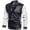 White, variant on Pisexur Leather Jacket Men Men's Solid Color Stand Up Collar Light Version Open And Close Zipper Button Leather Jacket Motorcycle Jacket