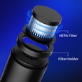 thumbnail image 4 of 120W Mini Handheld Vacuum Cleaner with USB Charging & Wireless Use - 6000Pa Strong Suction, Washable HEPA Filter, 2 Replaceable Brush Heads - Compact Cylinder Design for Home, Car, Office, and, 4 of 6