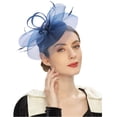 thumbnail image 1 of Tea Party Fascinator Hat Fascinator Pillbox Hat Headband For Wide Sweatband for Head, 1 of 4