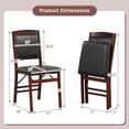 thumbnail image 3 of Costway 2 Pack Folding Dining Chairs Foldable Chairs with PVC Padded Seat & High Backrest, 3 of 10