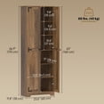 thumbnail image 3 of HOMCOM 67" Farmhouse Pantry Cabinet, Tall Storage Cabinet, Brown, 3 of 10