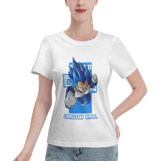 T-Shirt Basique à Manches Courtes pour Femmes Super Saiyan