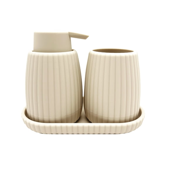 Mainstays Ensemble d’accessoires de salle de bain 3 pièces, Chêne français