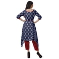 thumbnail image 4 of Moomaya Indian Tunic Top Pant Set 3/4 Sleeves Printed Women Designer Kurta Kurti, 4 of 6