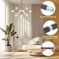 thumbnail image 4 of Uxcell Threaded Extension Rod, 4 Sets 4" M10 x 1mm Fine Thread Lamp Pipe with Lamp Pipe Nipples for Pendant Light Island Lighting Chandeliers Stems, Black, 4 of 7